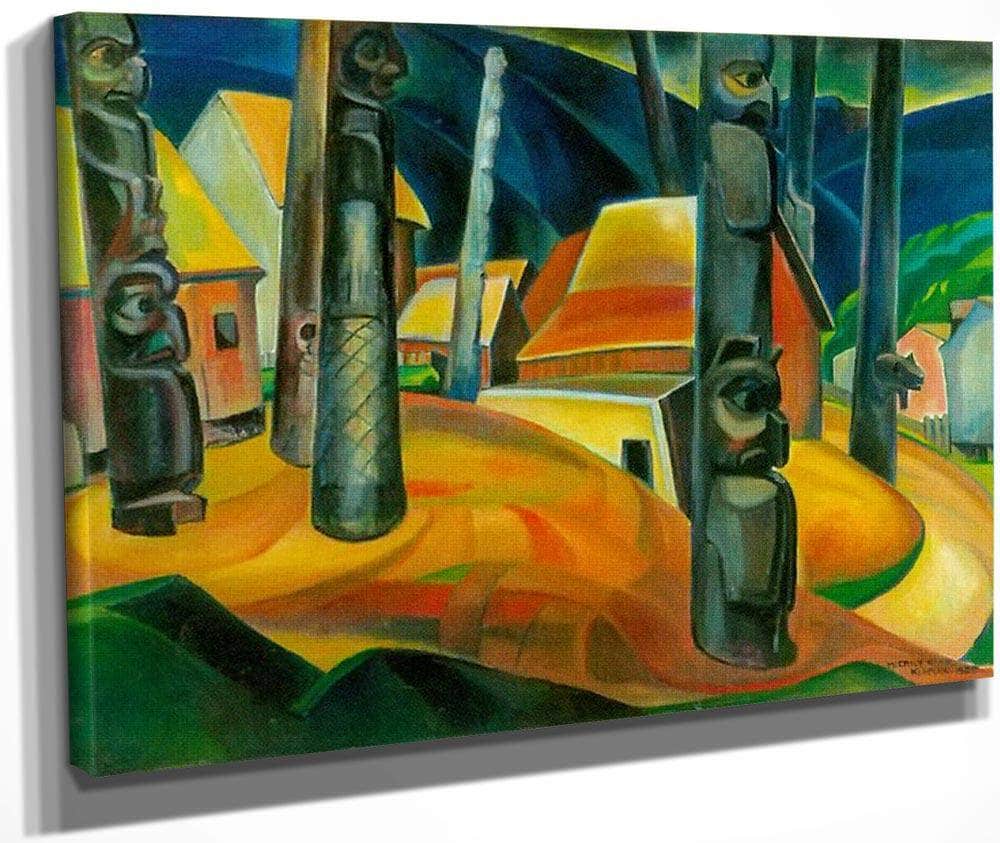 Kisplax Village By Emily Carr Fine Art Print
