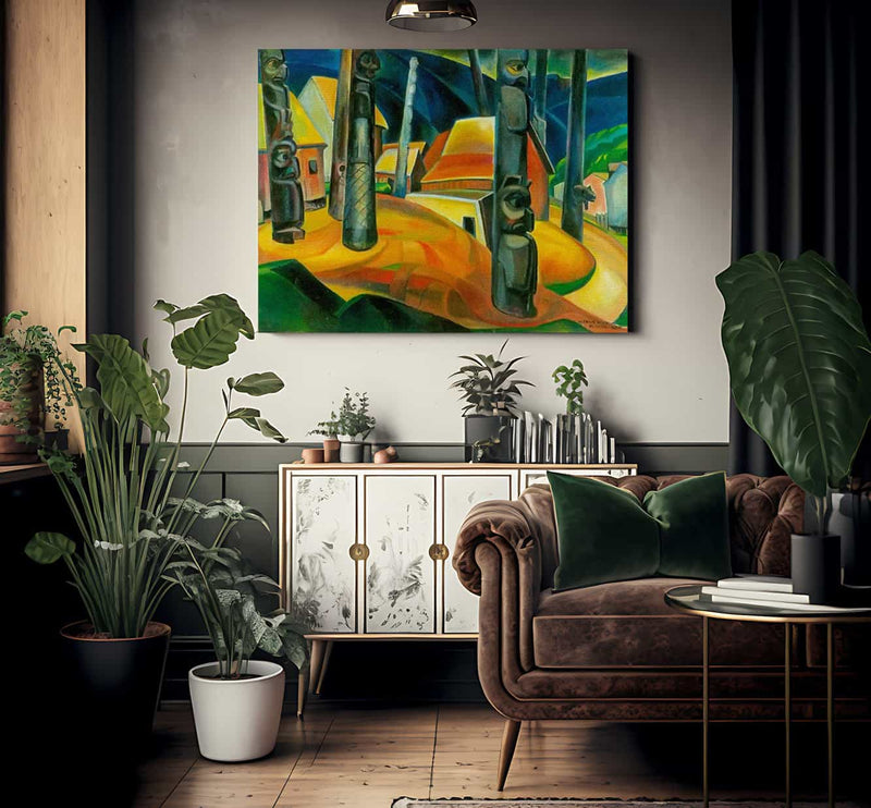 Kisplax Village By Emily Carr Fine Art Print