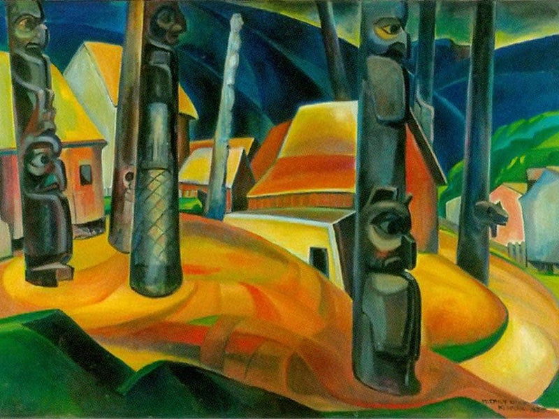 Kisplax Village By Emily Carr Fine Art Print
