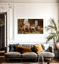 Kitchen Scene With The Parable Of The Feast By Joachim Wtewael Fine Art Print