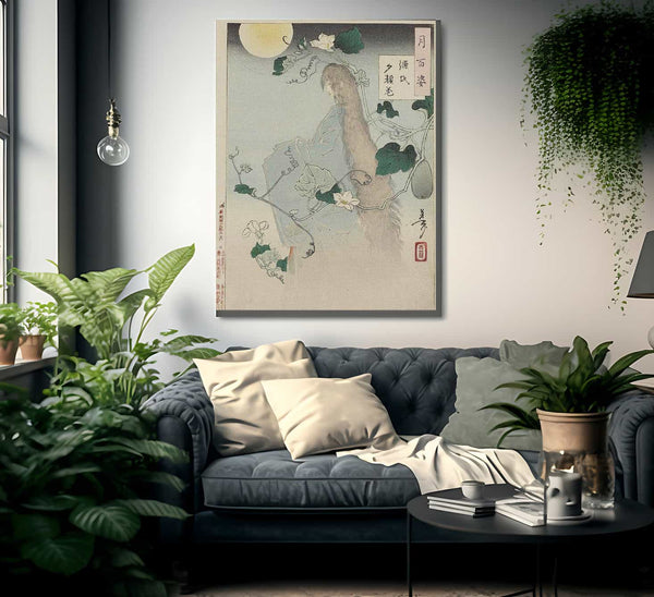 Kiyohime Emerging From The Hidaka River Turning Into A Serpent 1865 By Tsukioka Yoshitoshi Fine Art Print