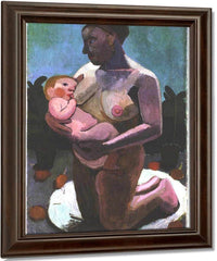 Kneeling Breast Feeding Mother By Paula Modersohn Becker Fine Art Print