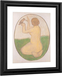 Kneeling Woman With Bird By Paula Modersohn Becker Fine Art Print