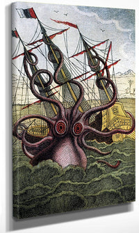 Kraken Pulpo Calamar By Pierre Denys De Montfort Fine Art Print