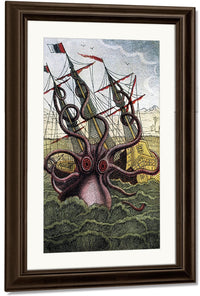 Kraken Pulpo Calamar By Pierre Denys De Montfort Fine Art Print