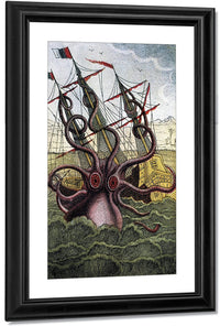 Kraken Pulpo Calamar By Pierre Denys De Montfort Fine Art Print
