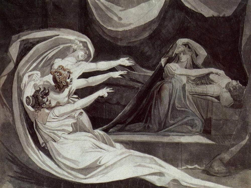 Kriemhild Is Haunted By Her Remorse By Henry Fuseli Fine Art Print