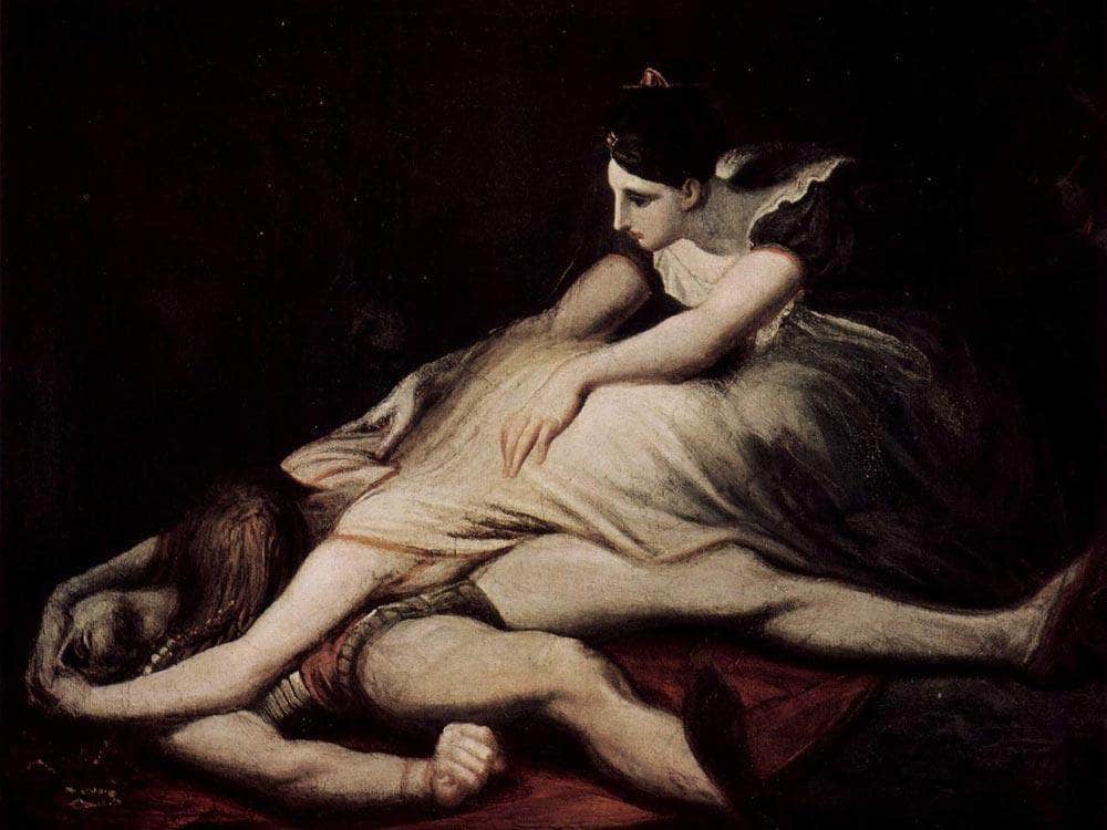Kriemhild Throws Herself On The Dead Siegfried By Henry Fuseli Fine Art Print