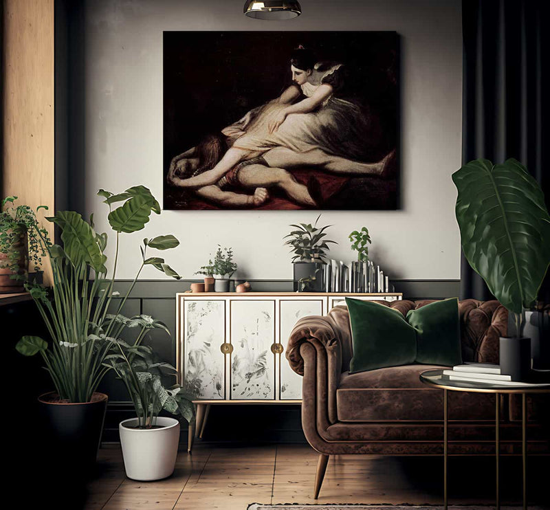 Kriemhild Throws Herself On The Dead Siegfried By Henry Fuseli Fine Art Print