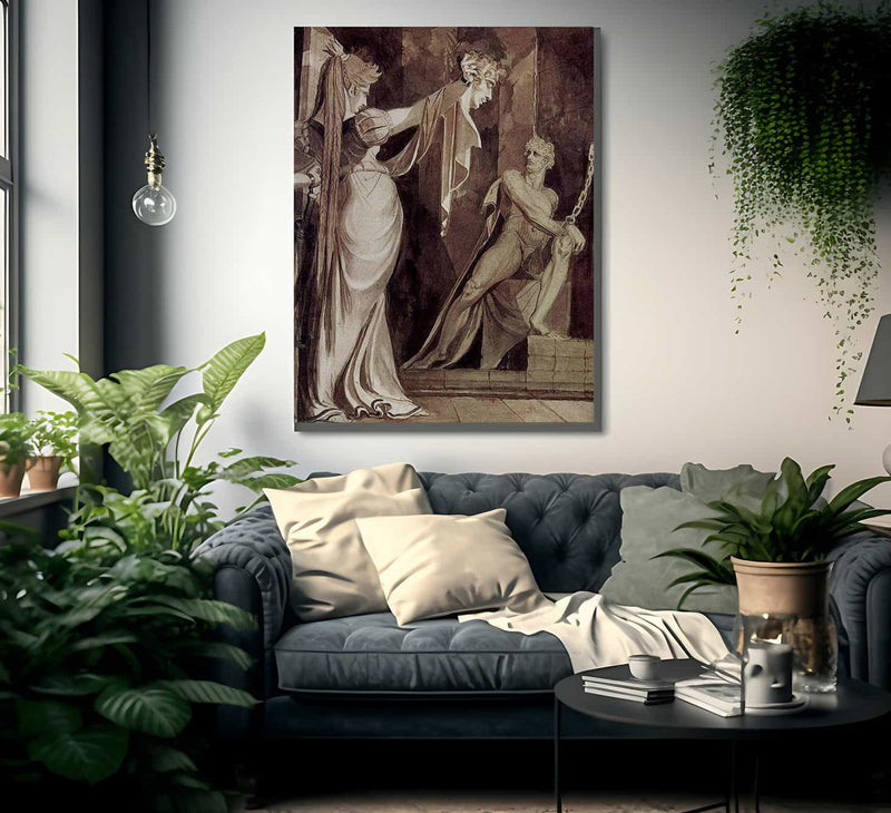 Kriemhild Zeigt Hagen Das Haupt Gunthers By Henry Fuseli Fine Art Print