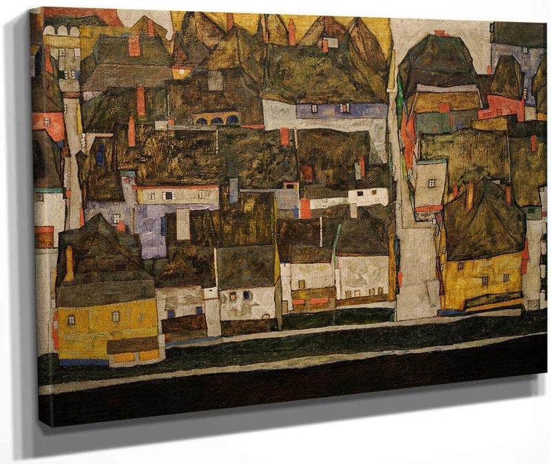 Krumau On The Moldova  Town Iii  1914 99 5X120 5Cm Leopold Museum By Egon Schiele Fine Art Print