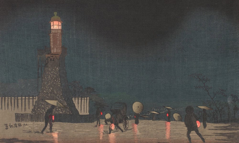 Kudanzaka At Night In Early Summer 1880 By Kobayashi Kiyochika Fine Art Print