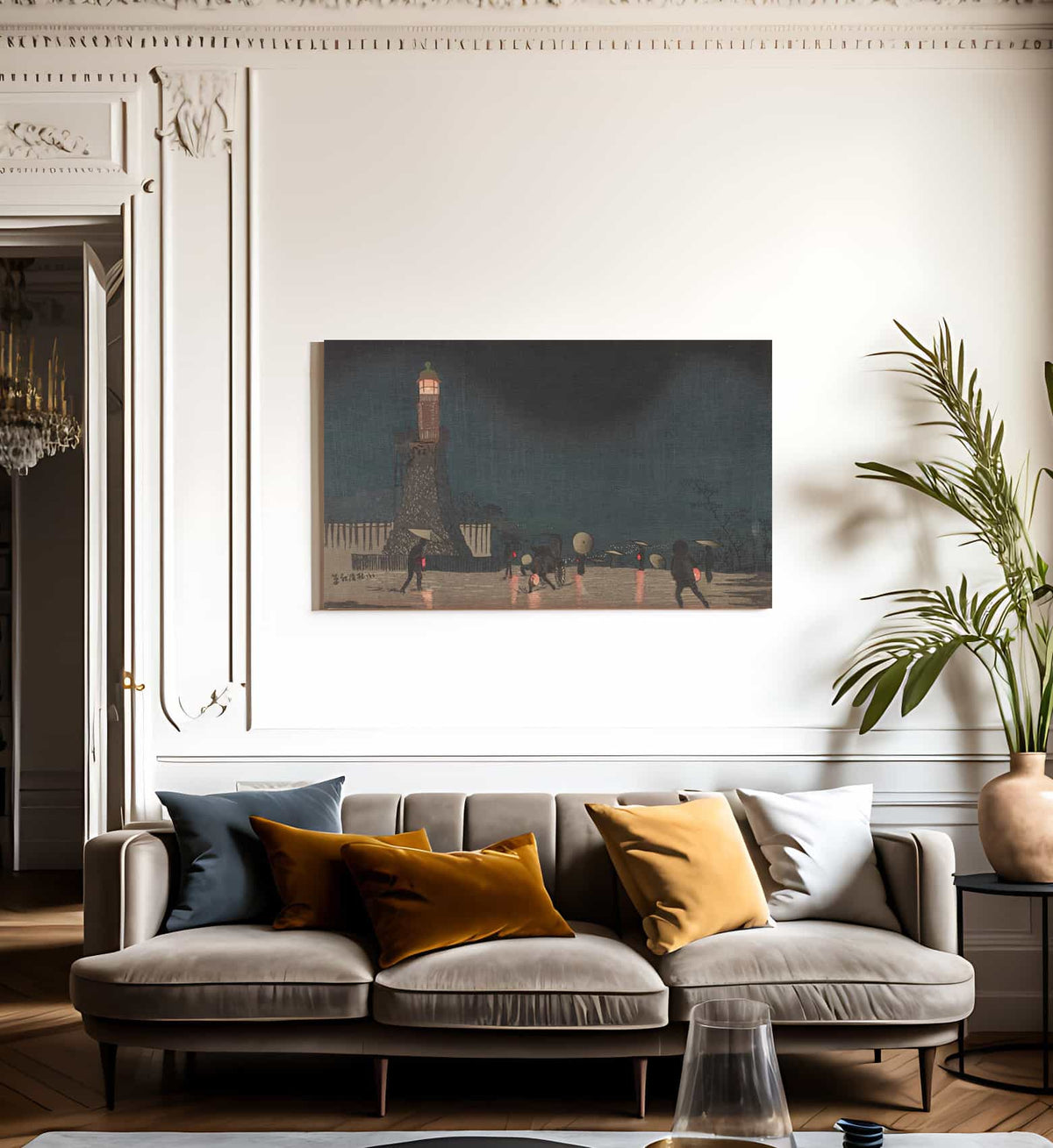 Kudanzaka At Night In Early Summer 1880 By Kobayashi Kiyochika Fine Art Print