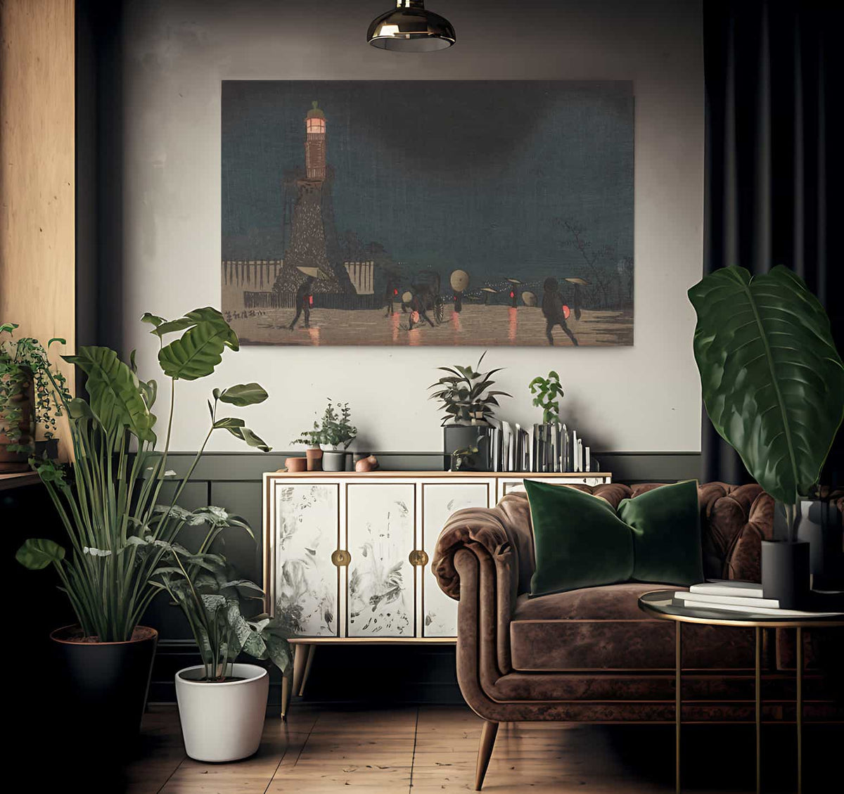 Kudanzaka At Night In Early Summer 1880 By Kobayashi Kiyochika Fine Art Print