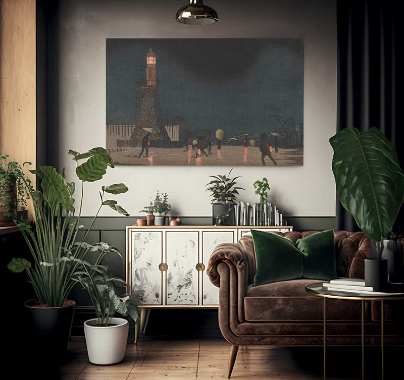 Kudanzaka At Night In Early Summer 1880 By Kobayashi Kiyochika Fine Art Print