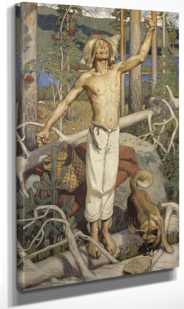 Kullervo Cursing By Akseli Gallen Kallela Fine Art Print