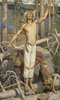 Kullervo Cursing By Akseli Gallen Kallela Fine Art Print