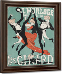 L'horloge Les Girard By Jules Cheret Fine Art Print