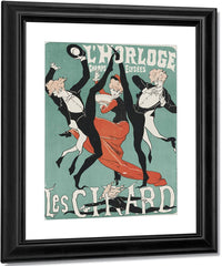 L'horloge Les Girard By Jules Cheret Fine Art Print