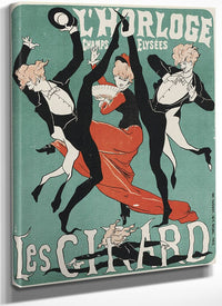 L'horloge Les Girard By Jules Cheret Fine Art Print