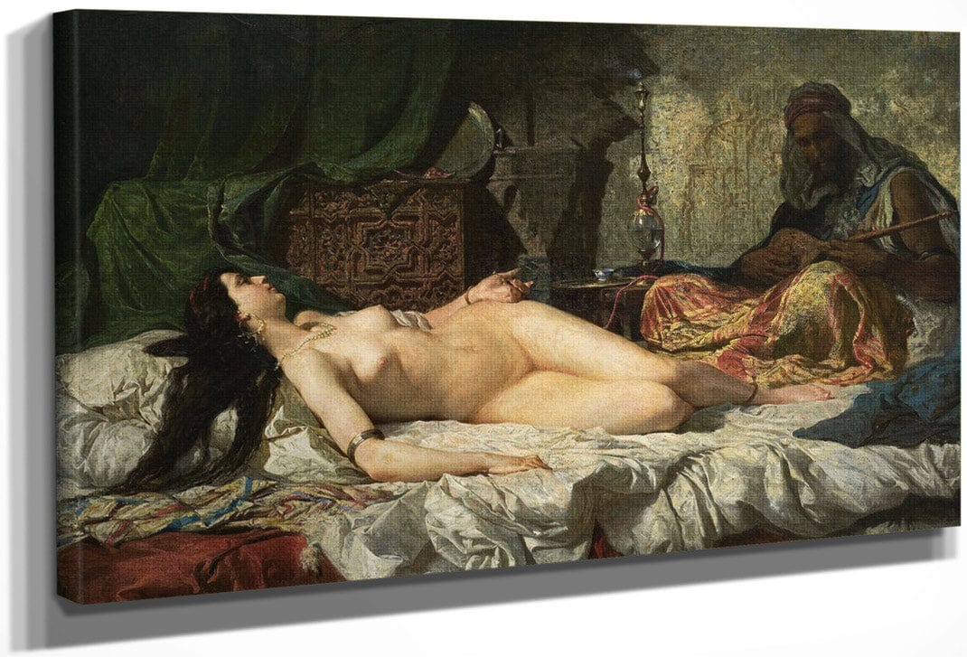 L'odalisca By Mariano Jose Maria Bernardo Fortuny Y Carbo Fine Art Print