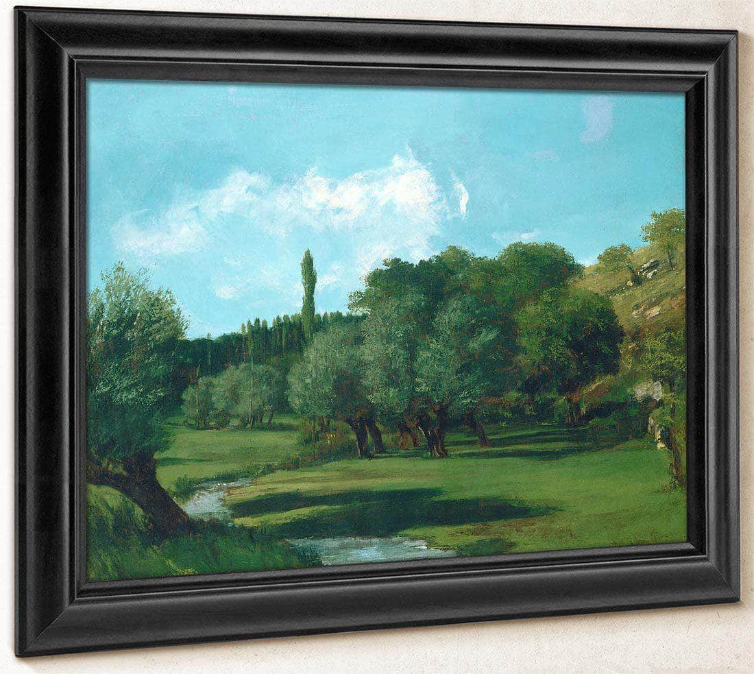 La Bretonnerie In The Department Of Indre By Gusave Courbet Fine Art Print