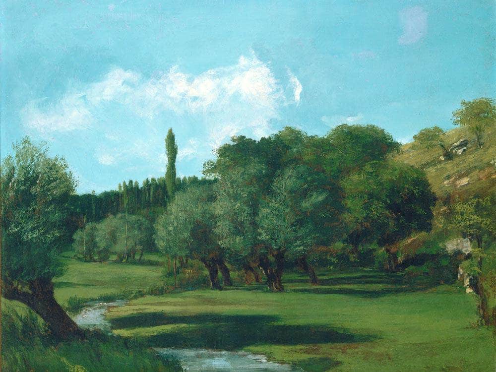 La Bretonnerie In The Department Of Indre By Gusave Courbet Fine Art Print