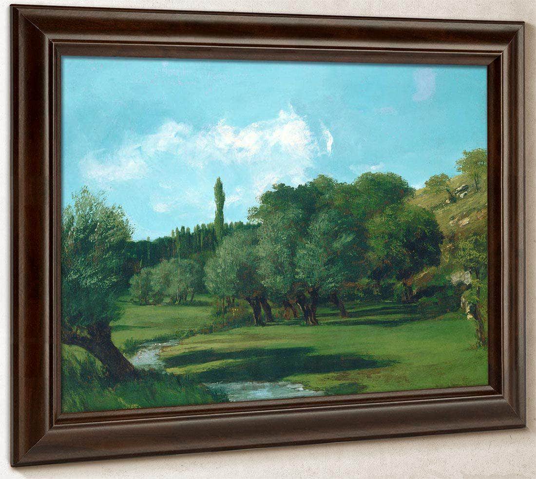 La Bretonnerie In The Department Of Indre By Gusave Courbet Fine Art Print