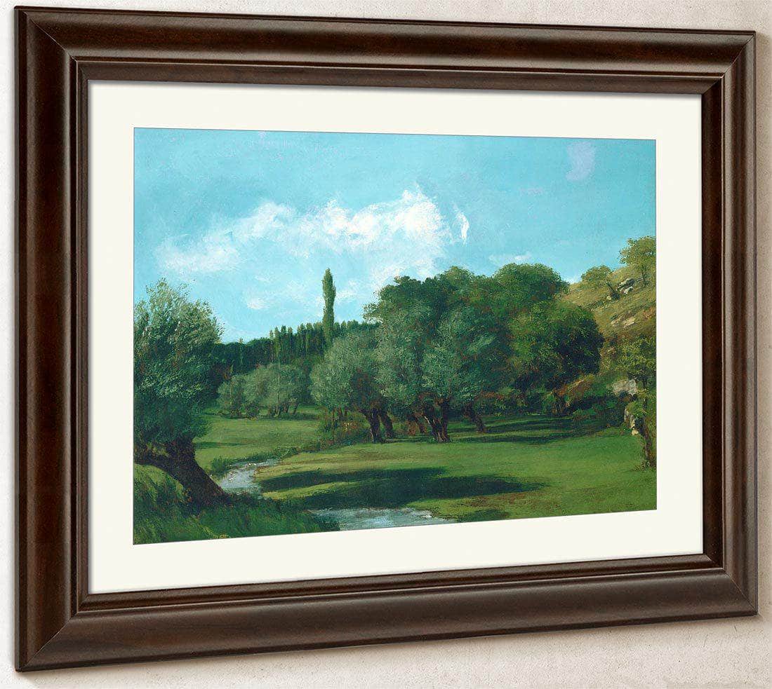 La Bretonnerie In The Department Of Indre By Gusave Courbet Fine Art Print