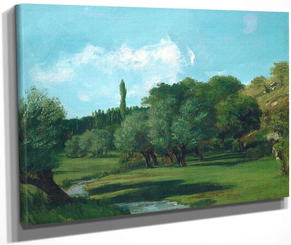 La Bretonnerie In The Department Of Indre By Gusave Courbet Fine Art Print