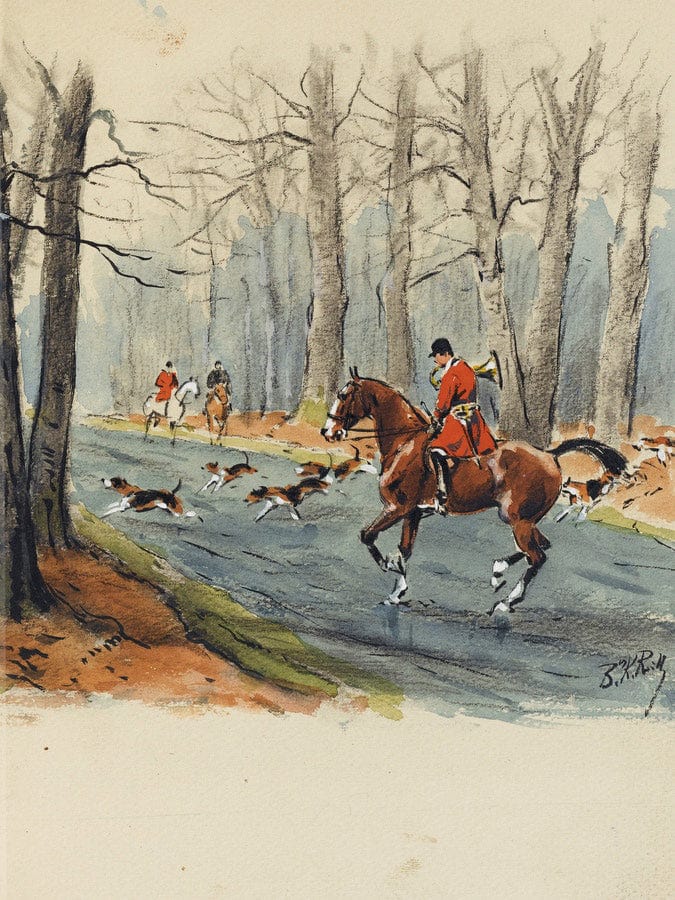 La Chasse A Courre, Guide De L'invitê. S.L. [Paris], La Bonne Compagnie, 1951. By Karl Ouren Fine Art Print