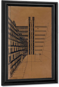 La Citta Nuova   Casa A Gradinata 1914 Rome Private Collection By Antonio Sant'elia Fine Art Print