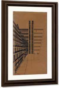 La Citta Nuova   Casa A Gradinata 1914 Rome Private Collection By Antonio Sant'elia Fine Art Print