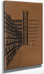 La Citta Nuova   Casa A Gradinata 1914 Rome Private Collection By Antonio Sant'elia Fine Art Print