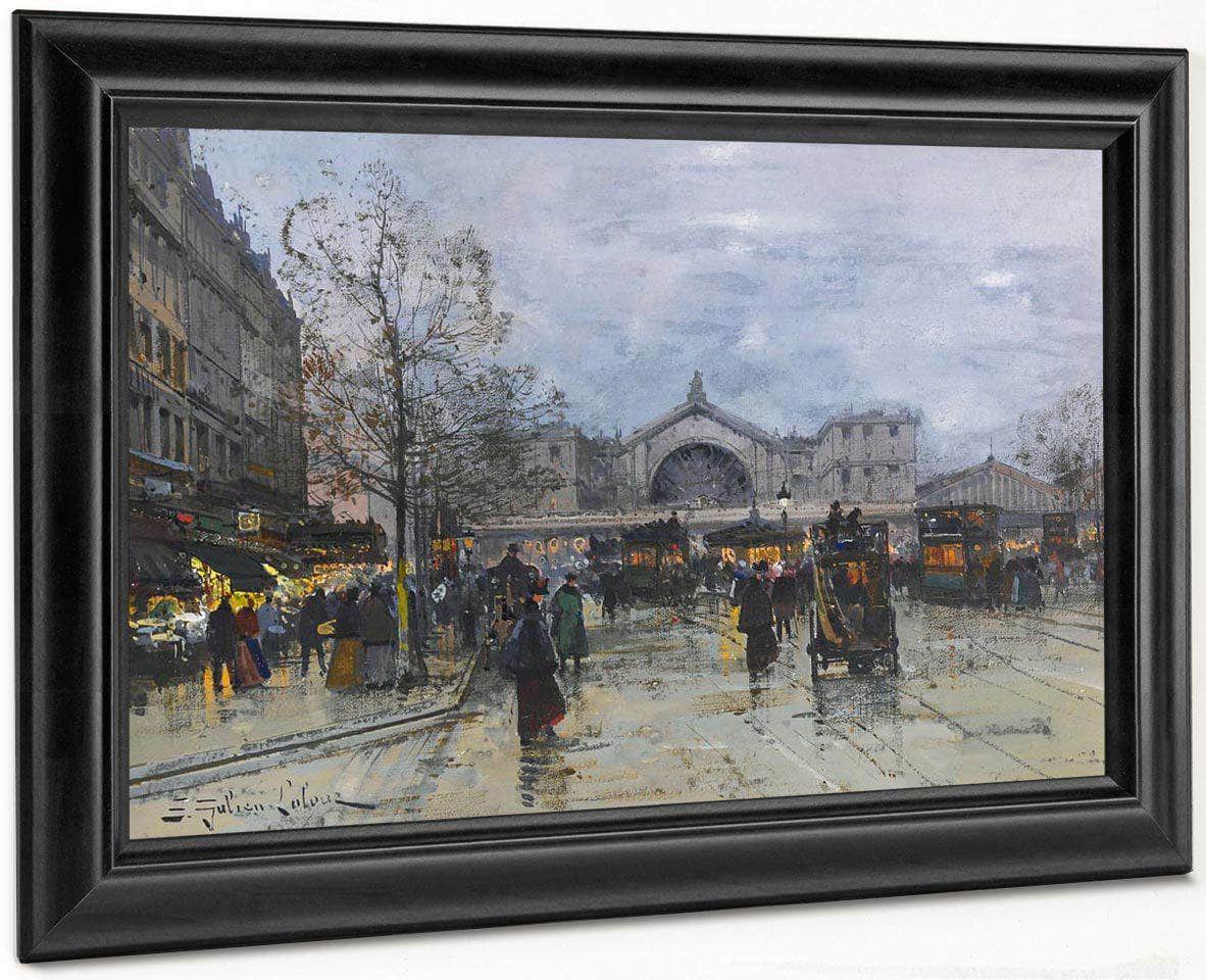 La Gare De Lest By Eugene Galien Laloue Fine Art Print