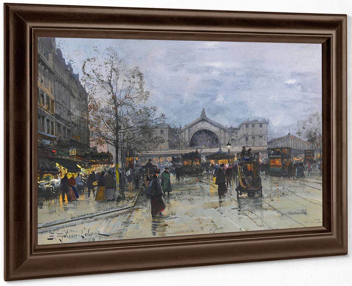 La Gare De Lest By Eugene Galien Laloue Fine Art Print