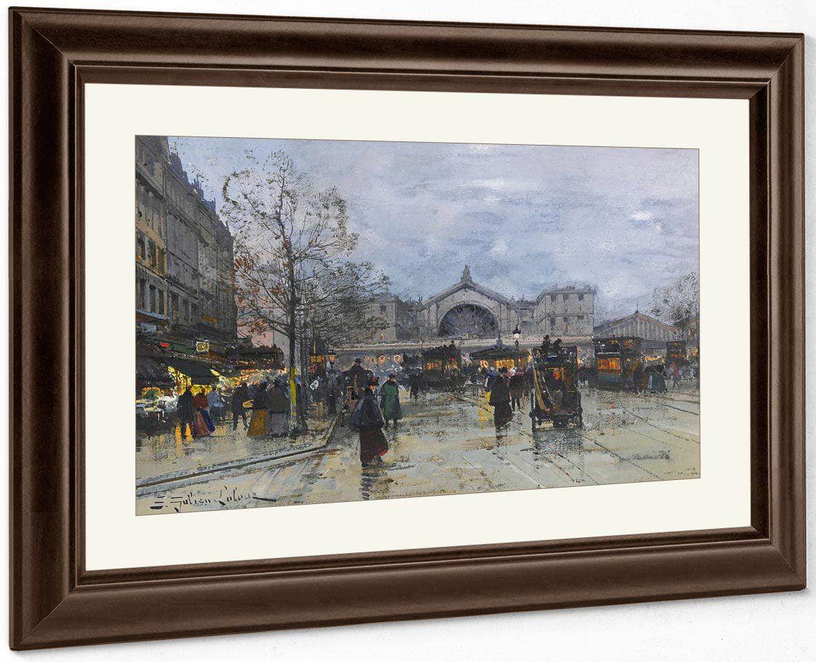La Gare De Lest By Eugene Galien Laloue Fine Art Print