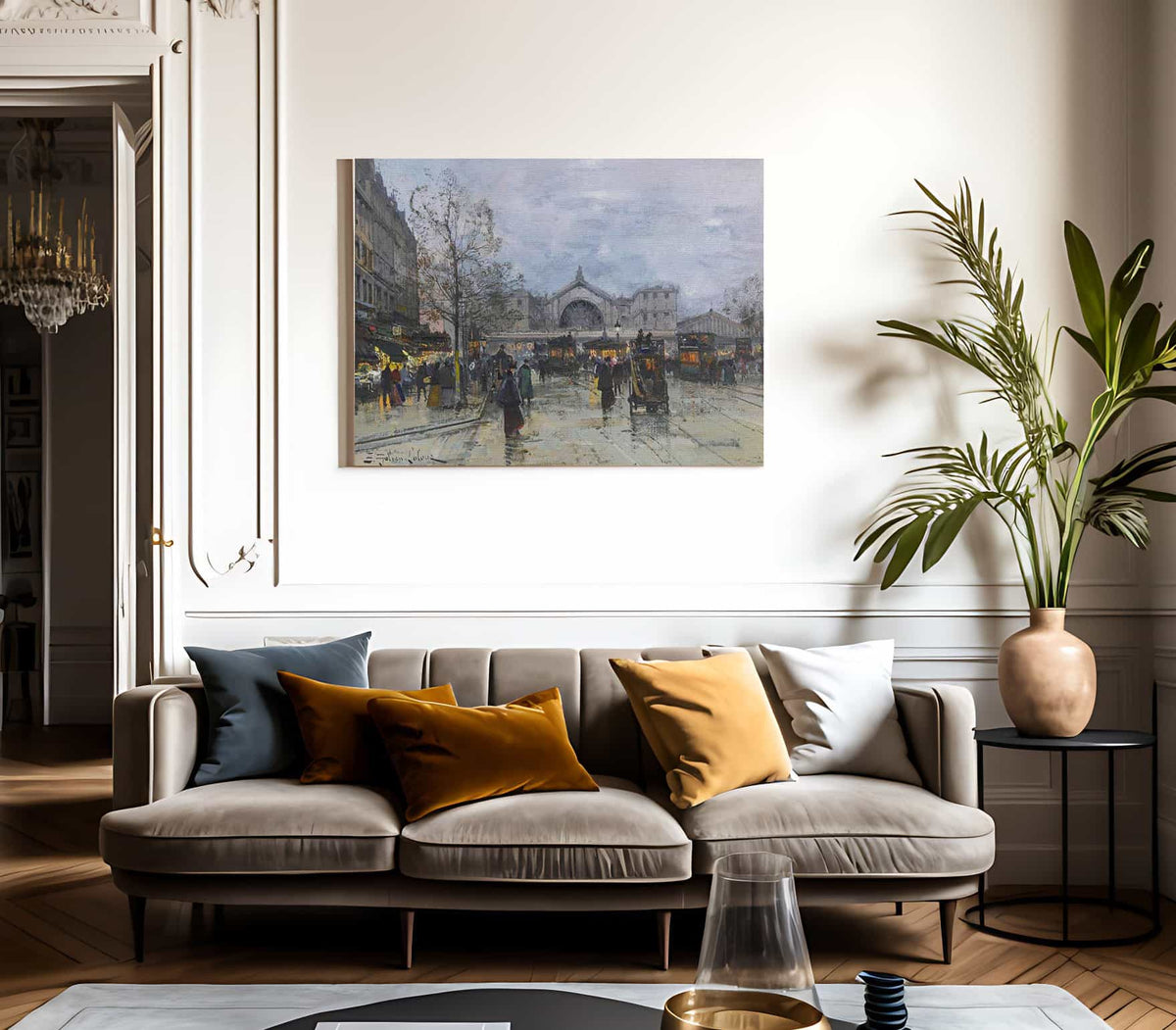 La Gare De Lest By Eugene Galien Laloue Fine Art Print
