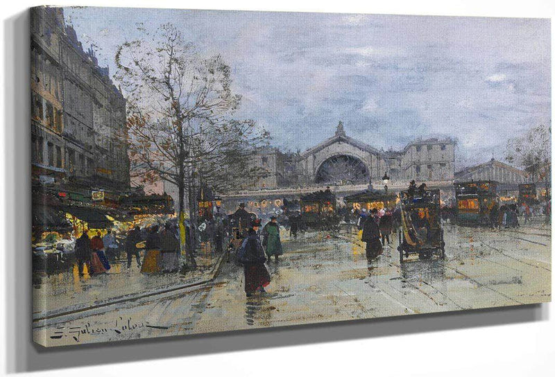La Gare De Lest By Eugene Galien Laloue Fine Art Print