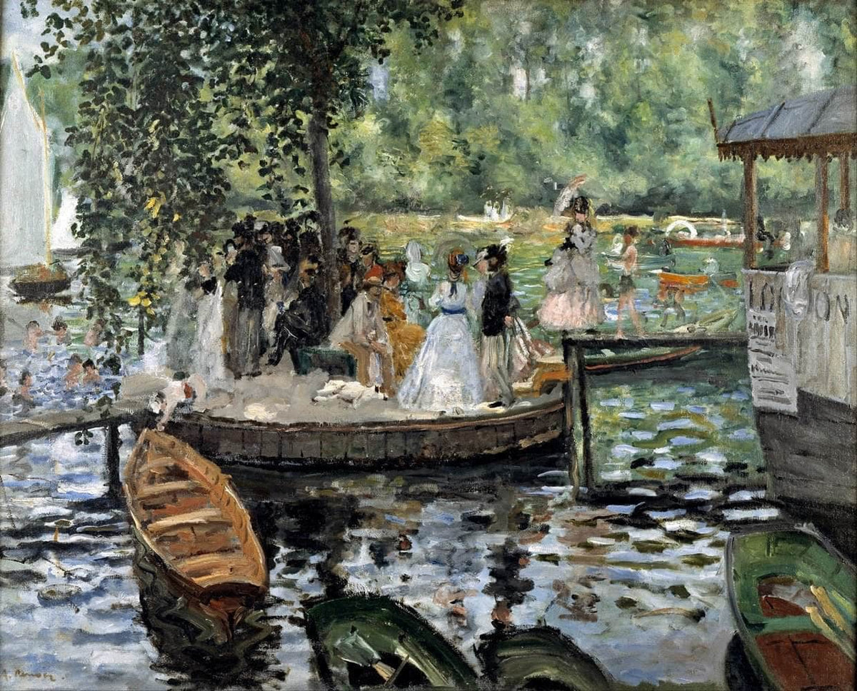 La Grenouillere Painting Auguste Renoir Canvas Art Fine Art Print