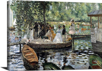 La Grenouillere Painting Auguste Renoir Canvas Art Fine Art Print