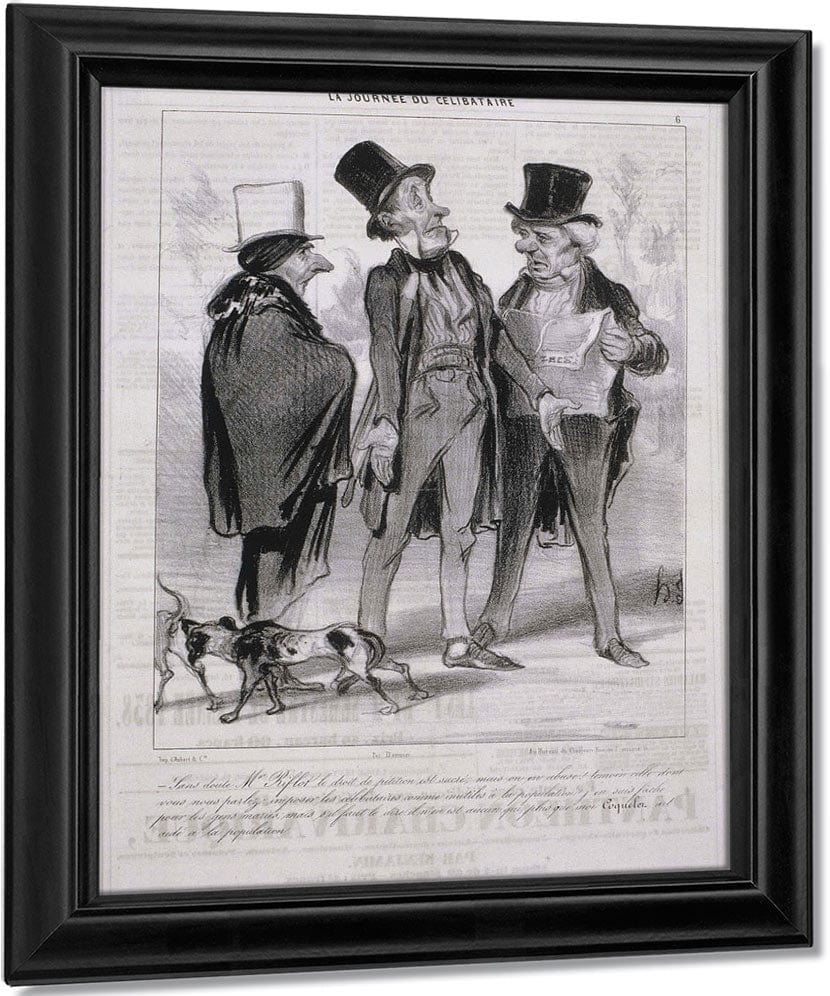 La Journee Du Celibataire By Honore Daumier Fine Art Print