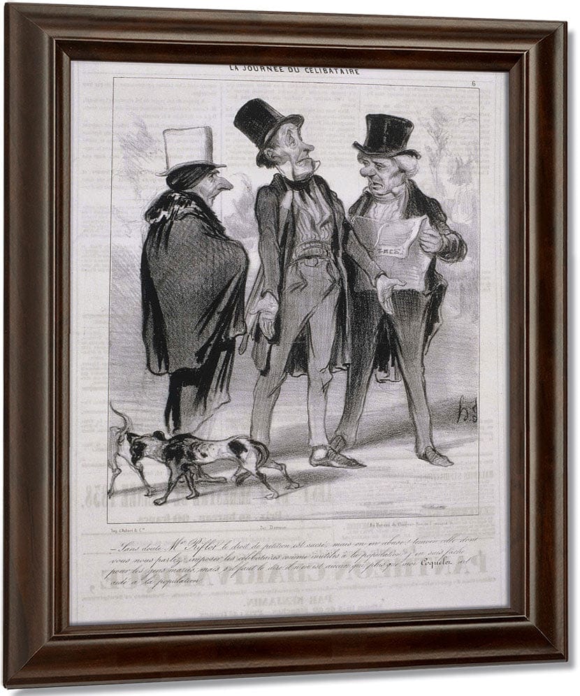 La Journee Du Celibataire By Honore Daumier Fine Art Print