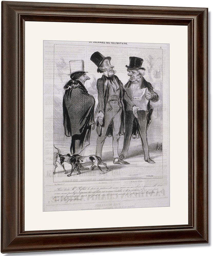 La Journee Du Celibataire By Honore Daumier Fine Art Print