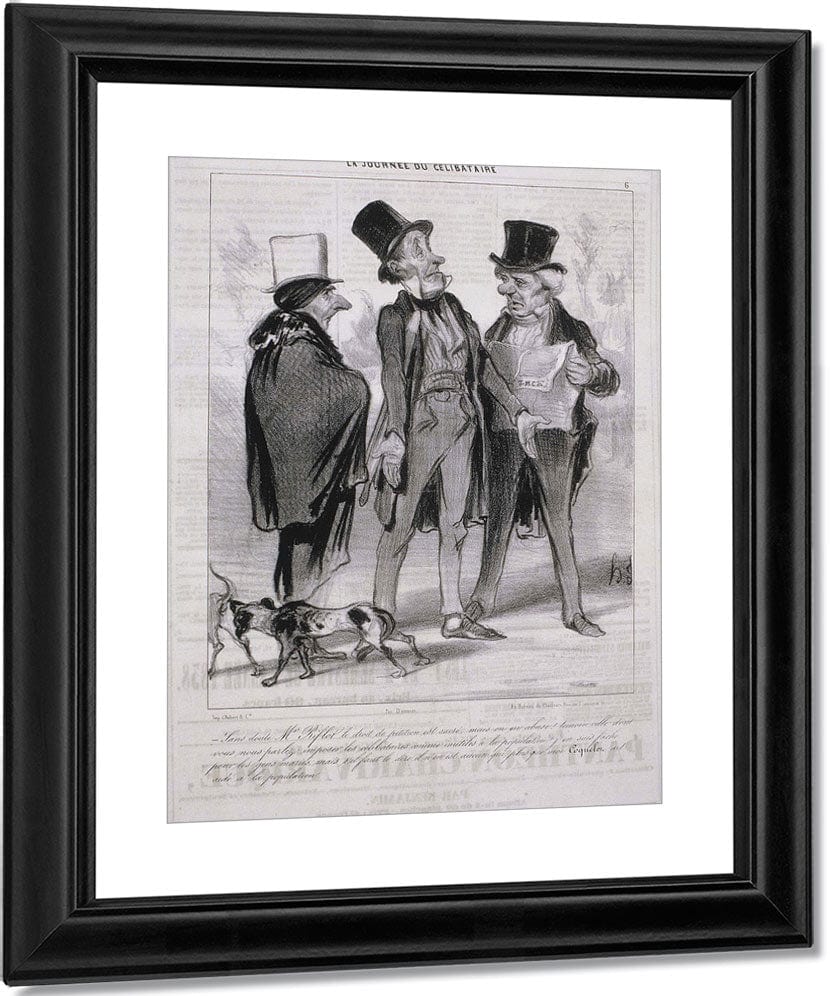 La Journee Du Celibataire By Honore Daumier Fine Art Print