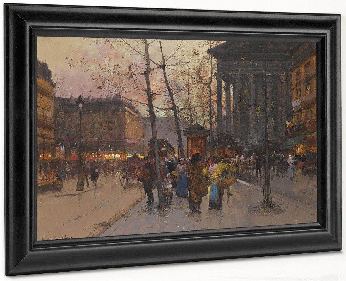 La Madeleine 3 By Eugene Galien Laloue Fine Art Print