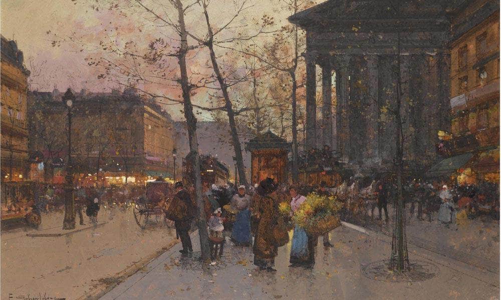 La Madeleine 3 By Eugene Galien Laloue Fine Art Print