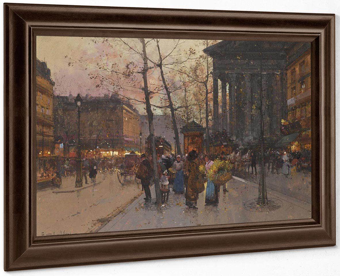 La Madeleine 3 By Eugene Galien Laloue Fine Art Print