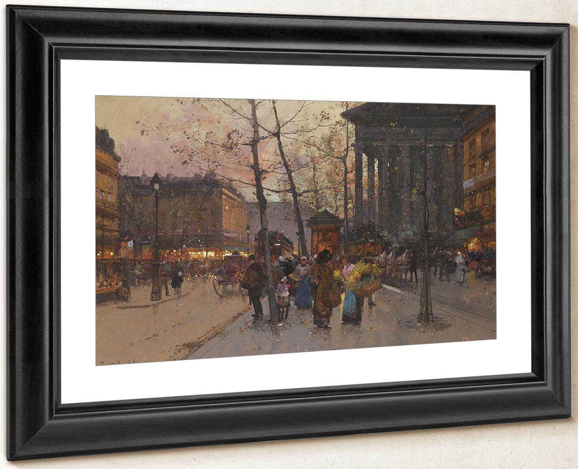 La Madeleine 3 By Eugene Galien Laloue Fine Art Print