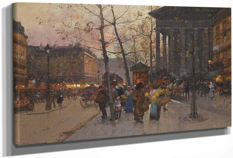 La Madeleine 3 By Eugene Galien Laloue Fine Art Print